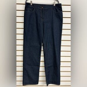 Eileen Fisher 5 Pocket Lean Jean/Slack Dark Indigo Size Large‎